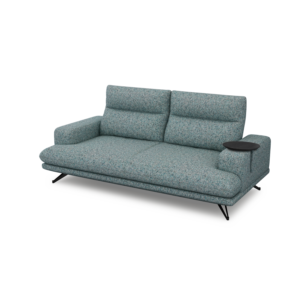 GAVORA – Push-Back Fabric Sofa with Adjustable Backrest (3-seater)