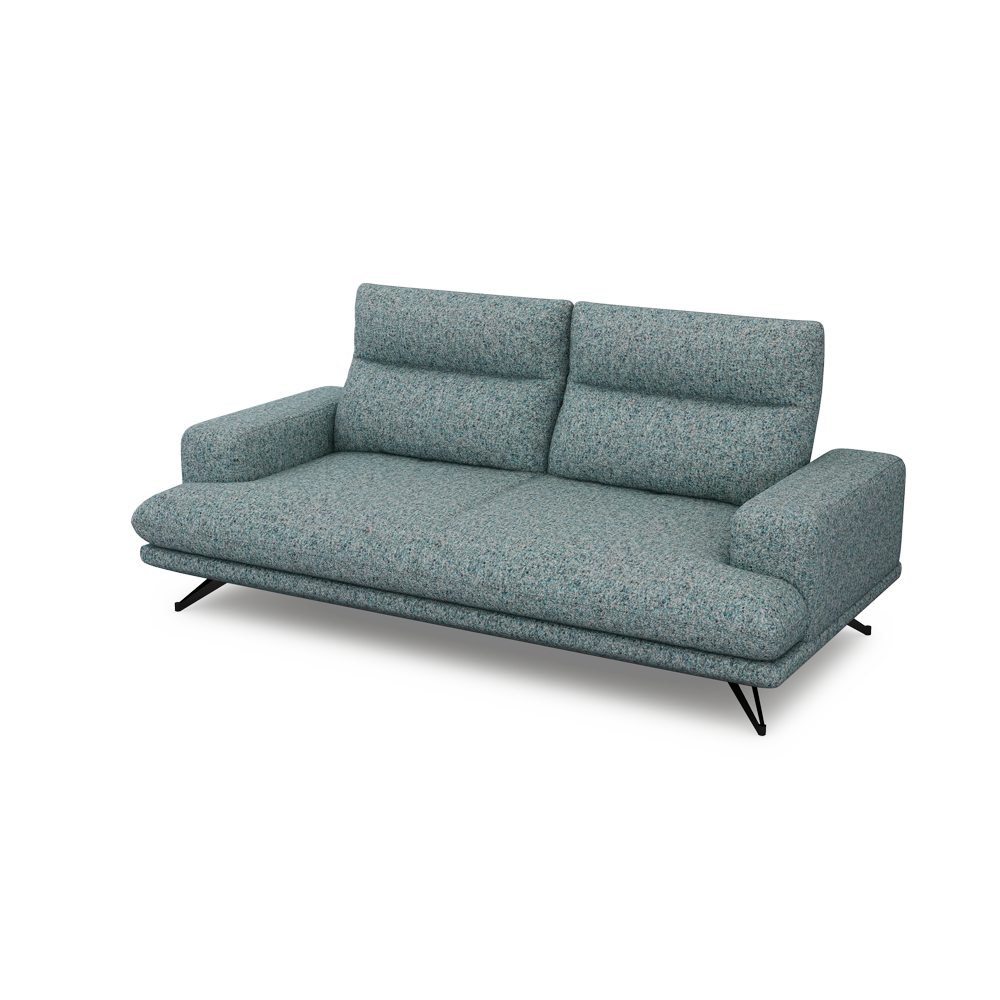 GAVORA – Push-Back Fabric Sofa with Adjustable Backrest (3-seater)