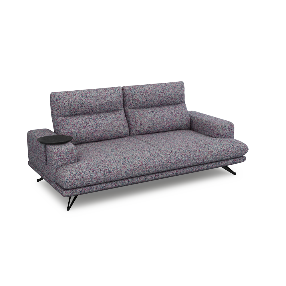 GAVORA – Push-Back Fabric Sofa with Adjustable Backrest (3-seater)