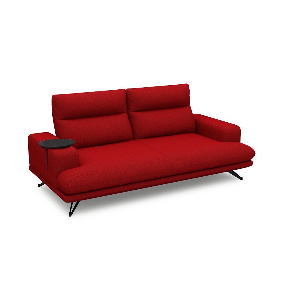 GAVORA – Push-Back Fabric Sofa with Adjustable Backrest (3-seater)