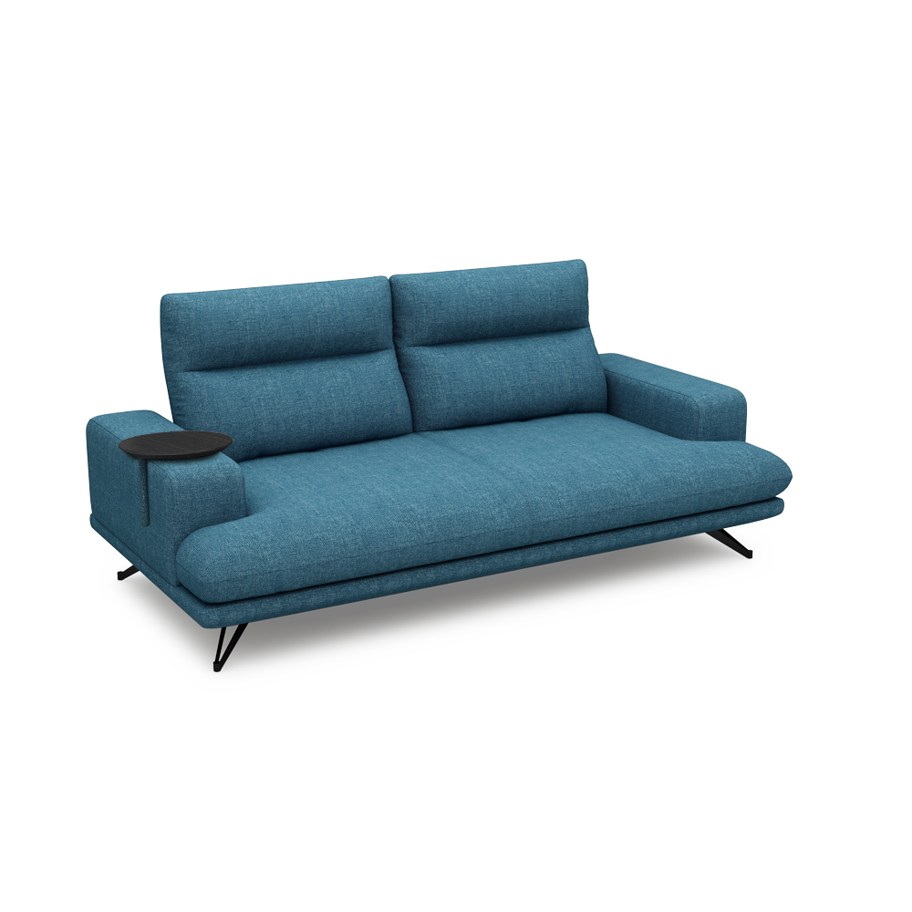 GAVORA – Push-Back Fabric Sofa with Adjustable Backrest (3-seater)