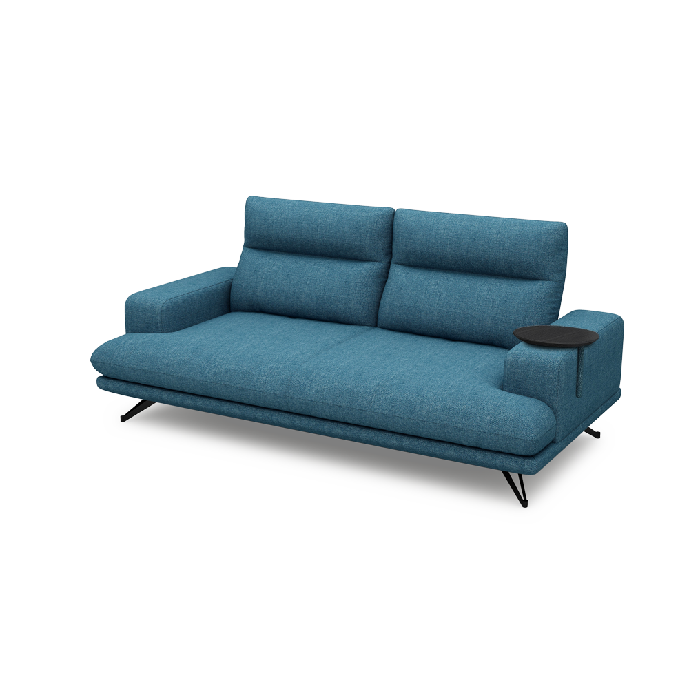 GAVORA – Push-Back Fabric Sofa with Adjustable Backrest (3-seater)
