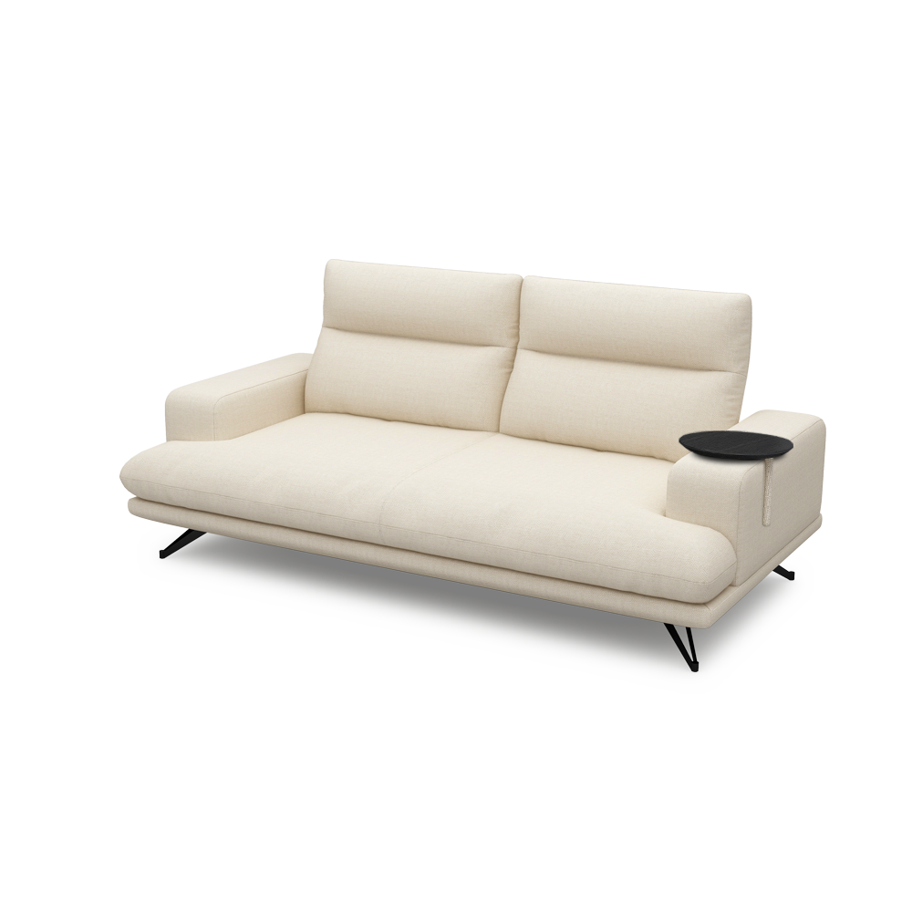 GAVORA – Push-Back Fabric Sofa with Adjustable Backrest (3-seater)