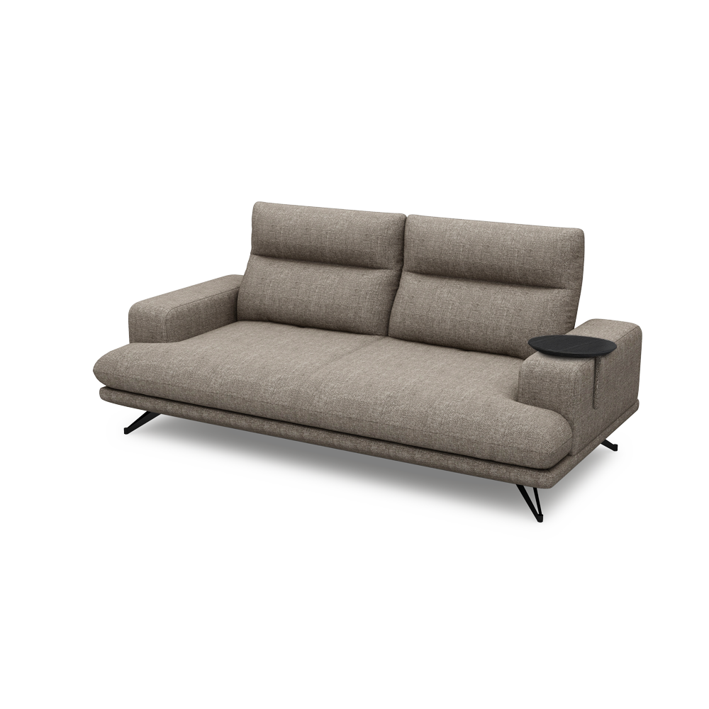 GAVORA – Push-Back Fabric Sofa with Adjustable Backrest (3-seater)