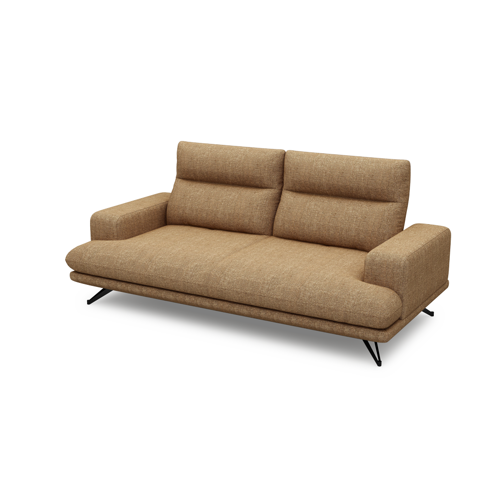 GAVORA – Push-Back Fabric Sofa with Adjustable Backrest (3-seater)