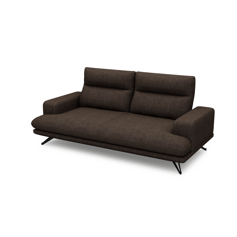 GAVORA – Push-Back Fabric Sofa with Adjustable Backrest (3-seater)