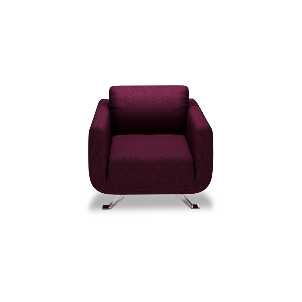 DIXON - Push Back Fabric / Leather Sofa (1-seater)