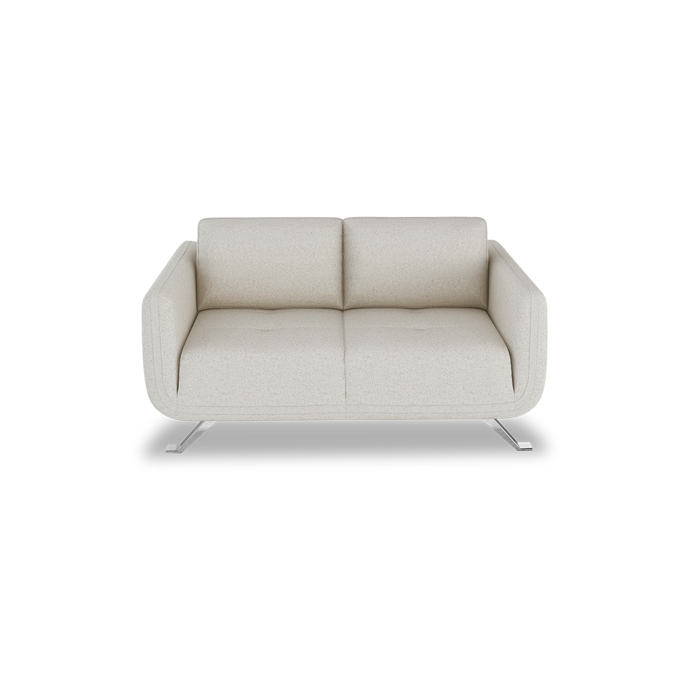 DIXON - Push Back Fabric / Leather Sofa (2-seater)