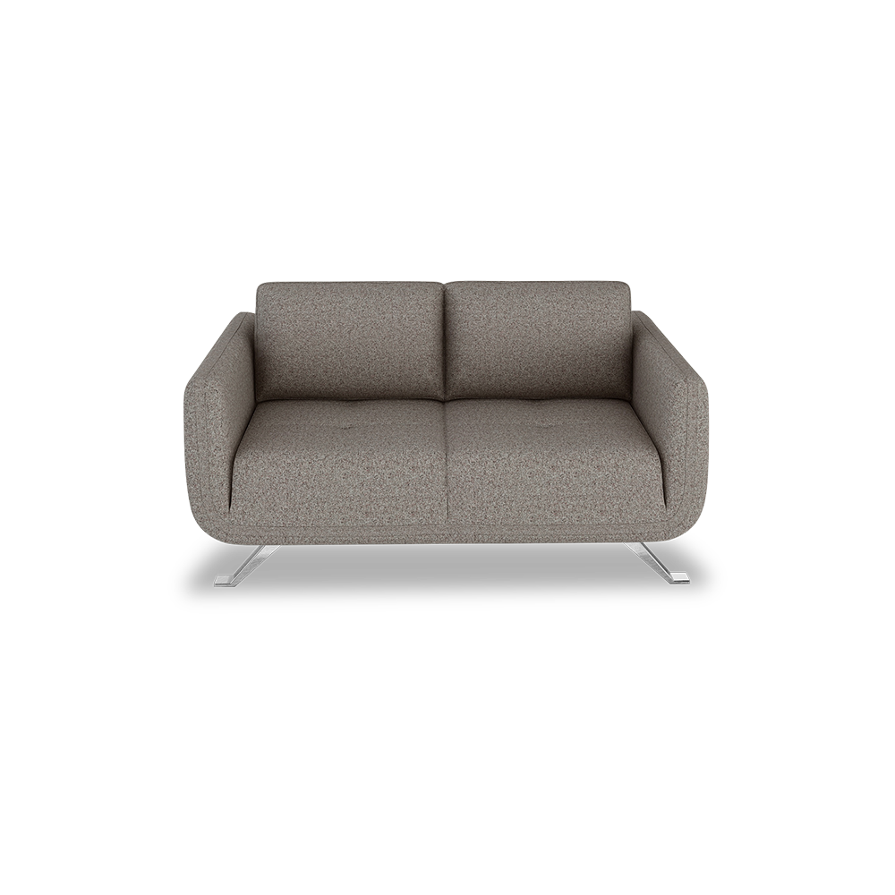 DIXON - Push Back Fabric / Leather Sofa (2-seater)