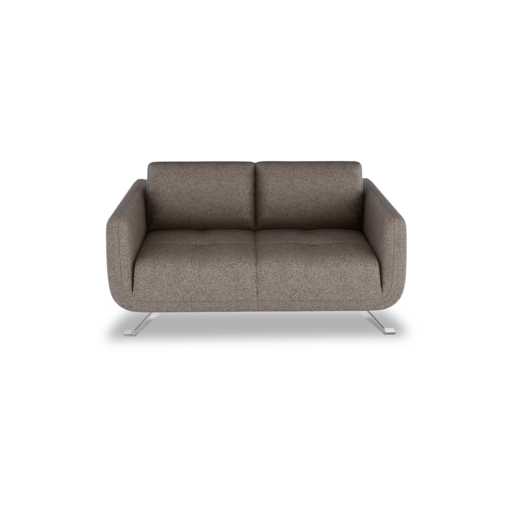 DIXON - Push Back Fabric / Leather Sofa (2-seater)