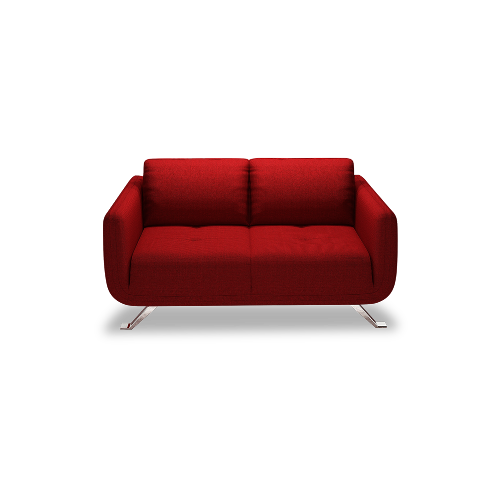 DIXON - Push Back Fabric / Leather Sofa (2-seater)