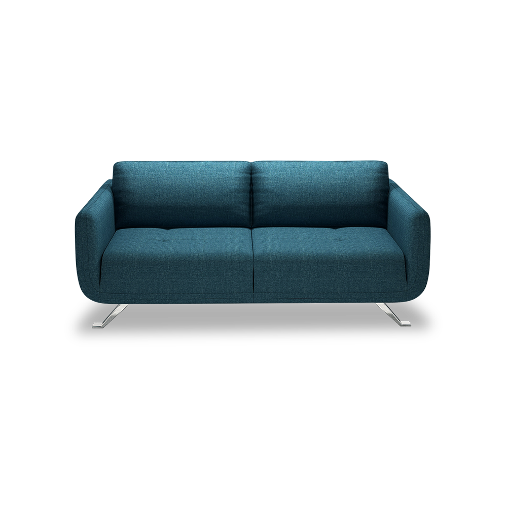 DIXON - Push Back Fabric / Leather Sofa (3-seater)