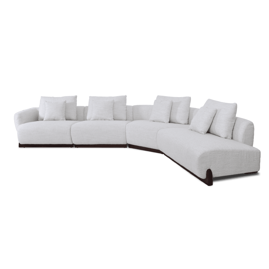 TERRA – Sculptural Sofa with Wooden Leg