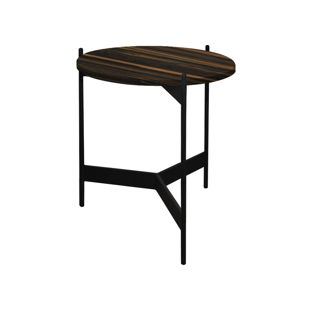 Mix & Match Round Marble Side Table with Black Y-shaped Metal Base