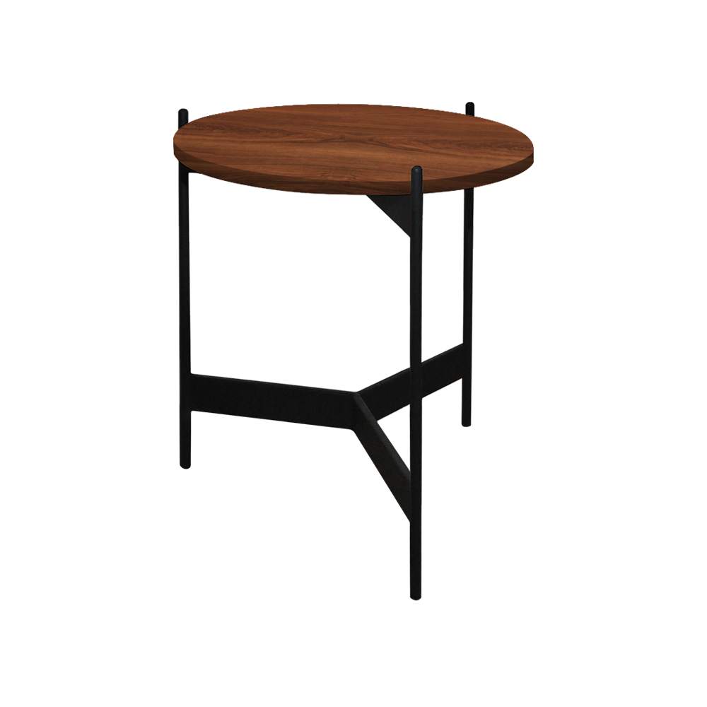 Mix & Match Round Marble Side Table with Black Y-shaped Metal Base