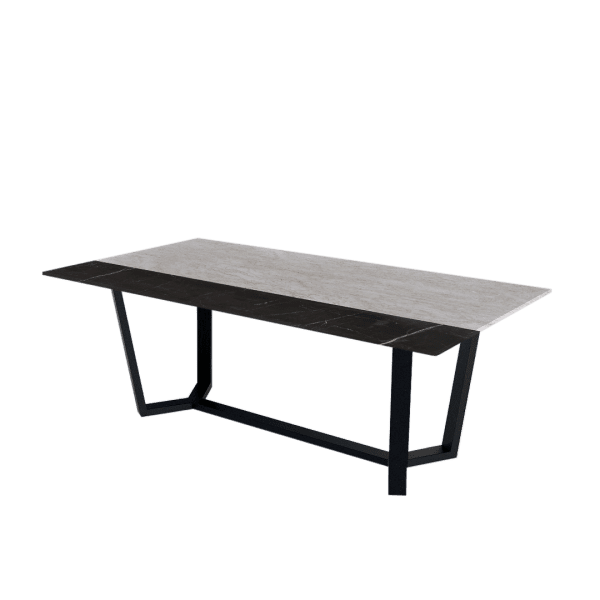 7ft Rectangular Crema Marfil Natural Marble Dining Table