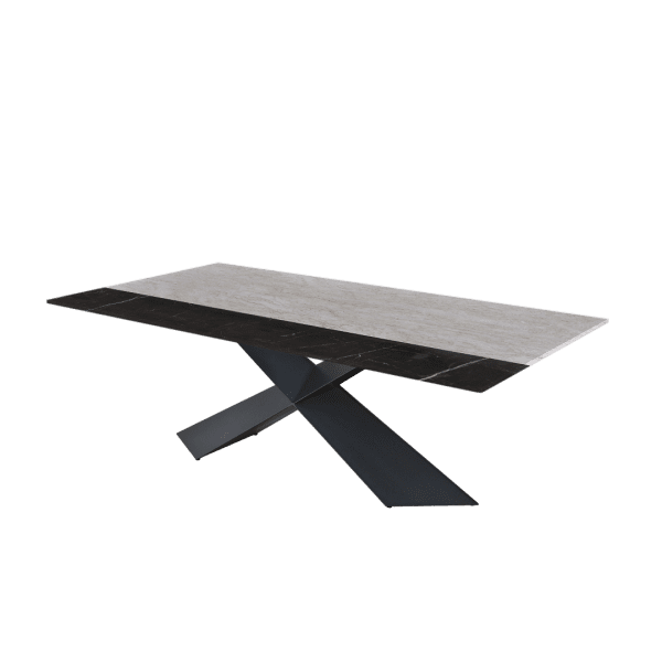 7ft Rectangular Crema Marfil Natural Marble Dining Table