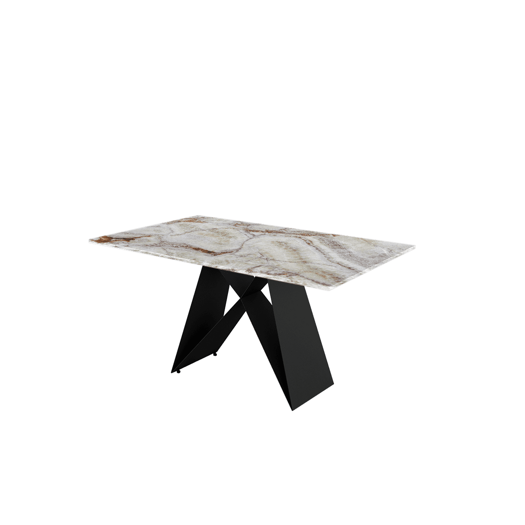5ft Rectangular Spider Onyx Natural Marble Dining Table