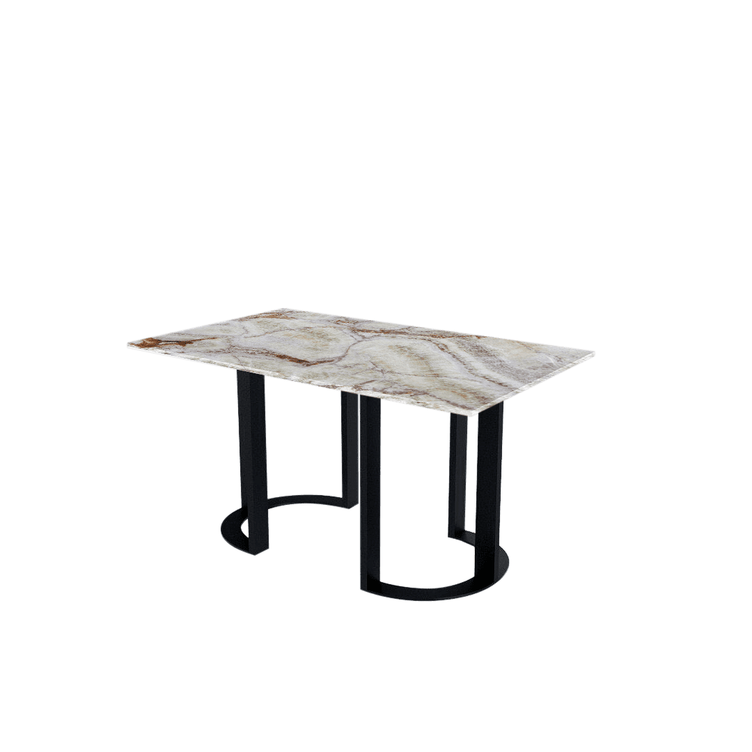 5ft Rectangular Spider Onyx Natural Marble Dining Table