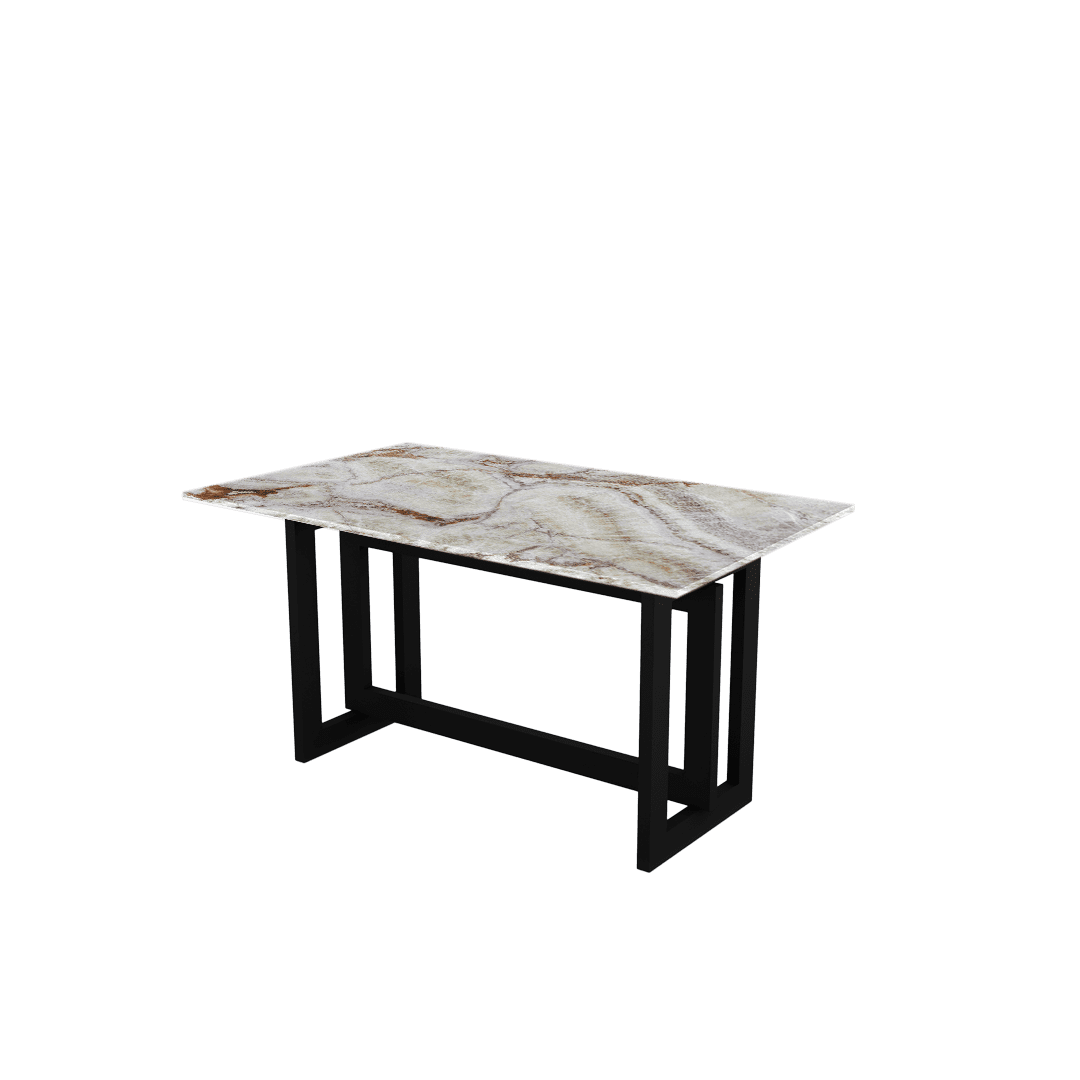 5ft Rectangular Spider Onyx Natural Marble Dining Table