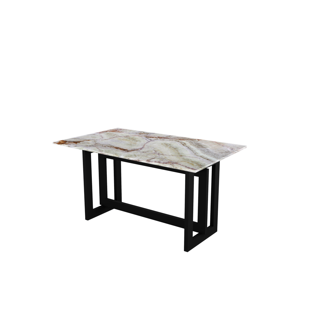 5ft Rectangular Spider Onyx Natural Marble Dining Table