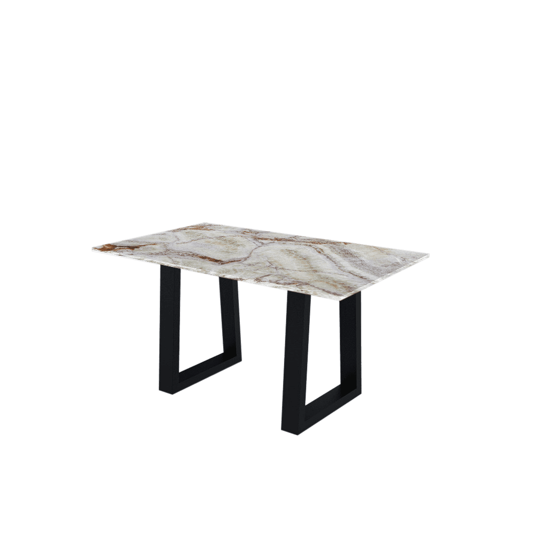 5ft Rectangular Spider Onyx Natural Marble Dining Table