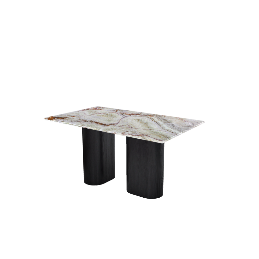 5ft Rectangular Spider Onyx Natural Marble Dining Table