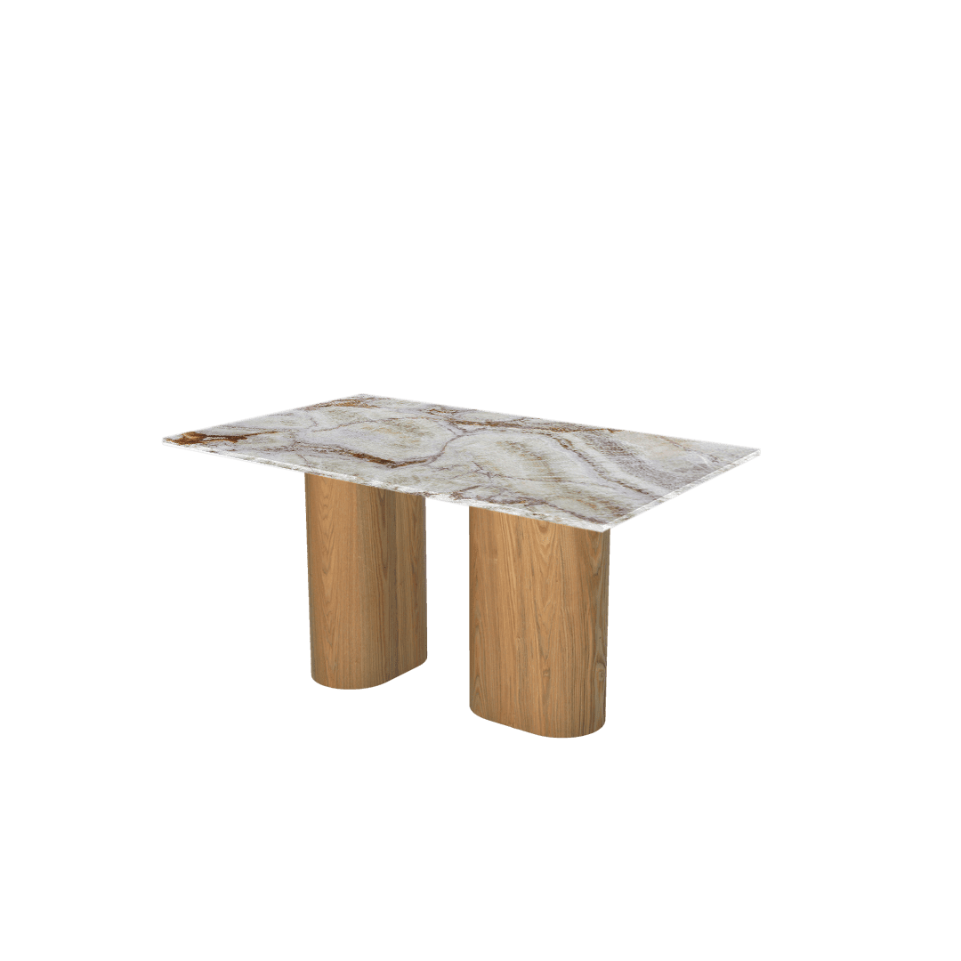 5ft Rectangular Spider Onyx Natural Marble Dining Table