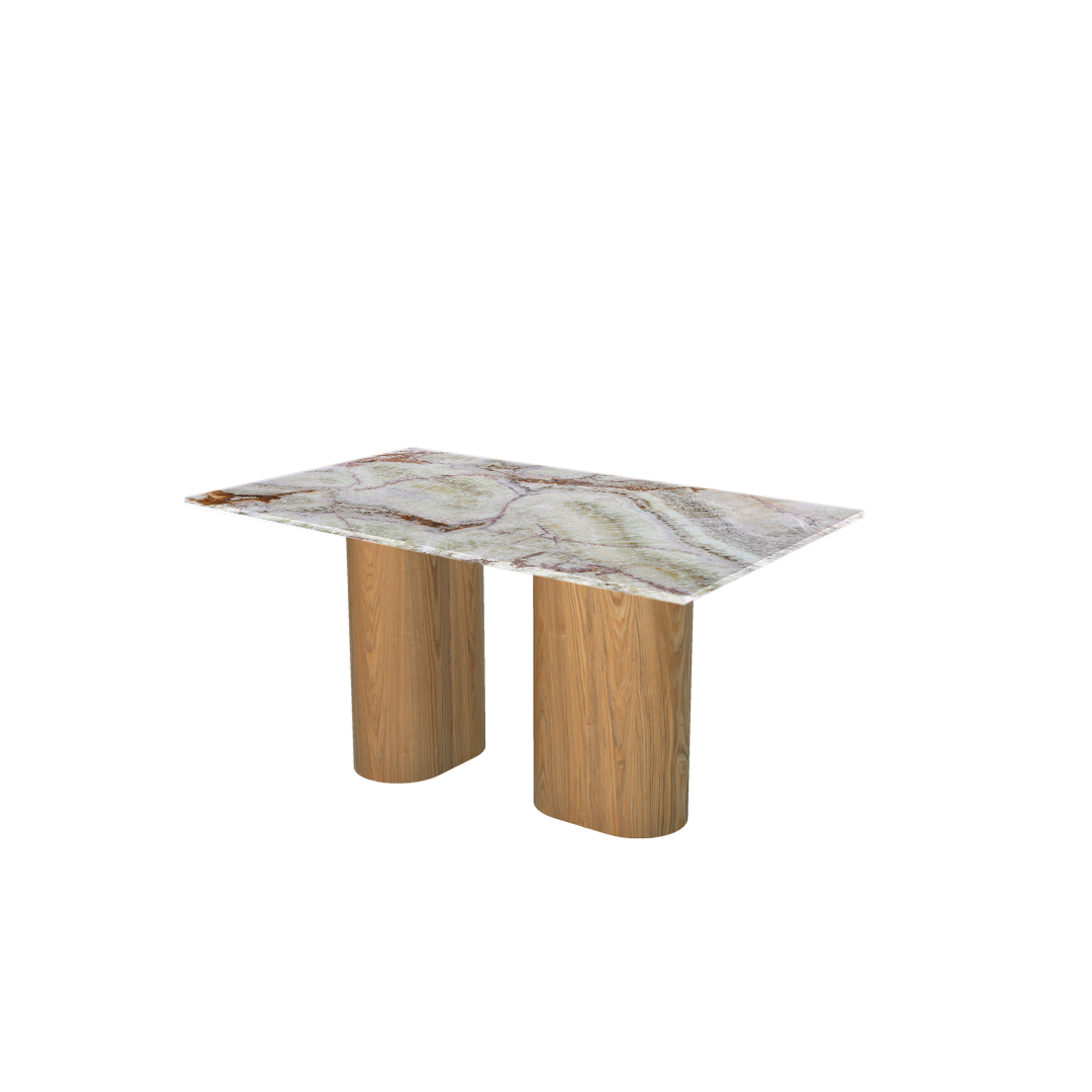 5ft Rectangular Spider Onyx Natural Marble Dining Table