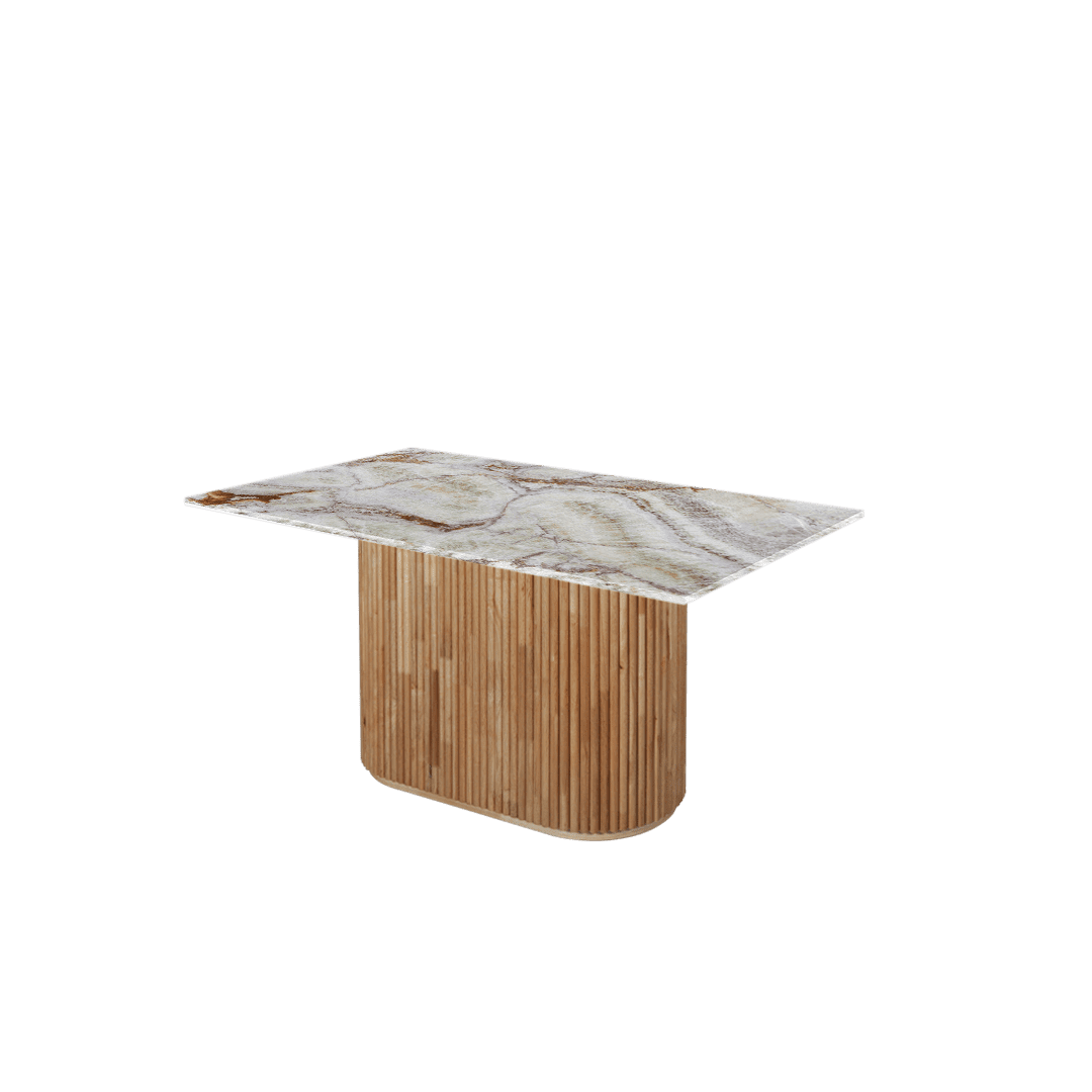 5ft Rectangular Spider Onyx Natural Marble Dining Table