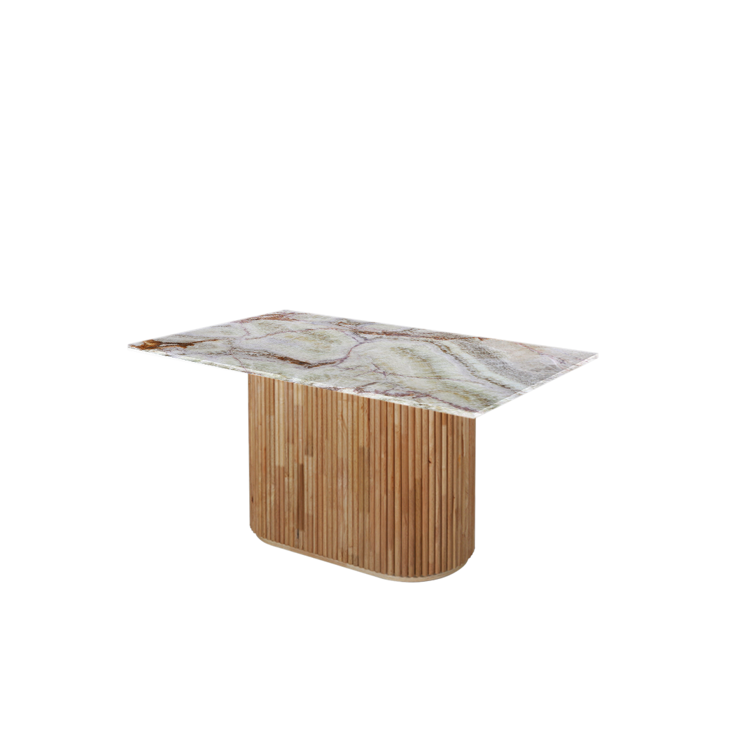 5ft Rectangular Spider Onyx Natural Marble Dining Table