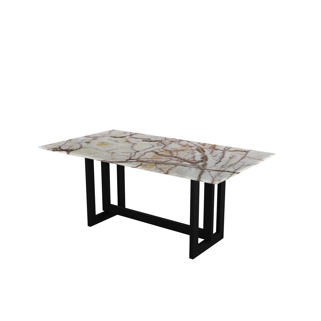 6ft Rectangular Spider Onyx Natural Marble Dining Table