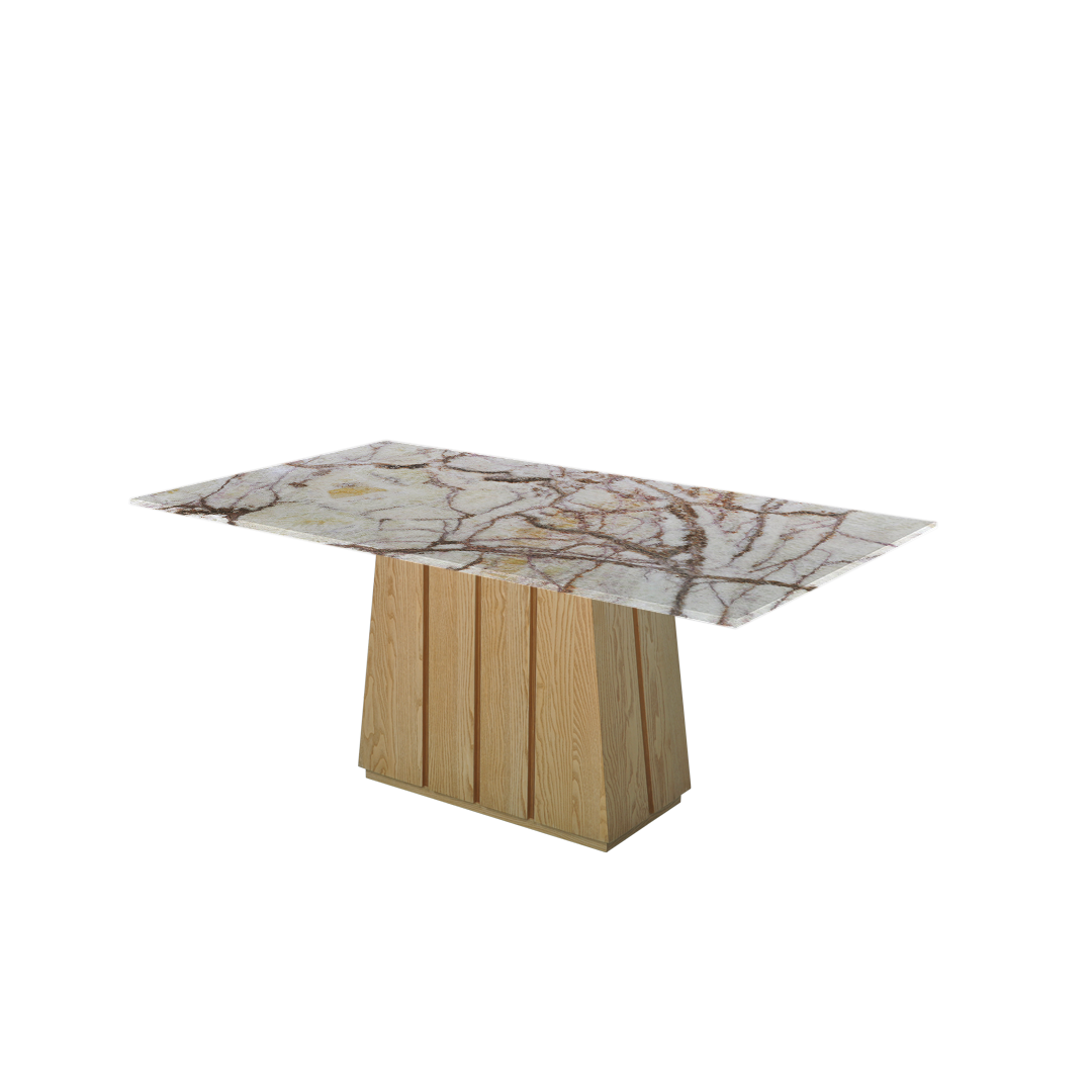 6ft Rectangular Spider Onyx Natural Marble Dining Table