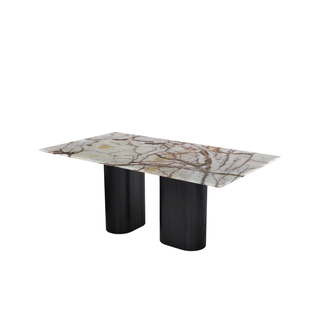 6ft Rectangular Spider Onyx Natural Marble Dining Table
