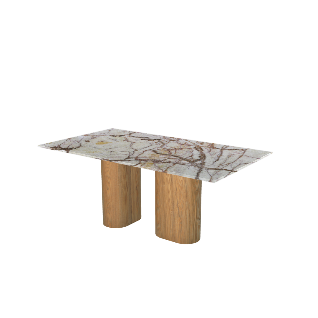 6ft Rectangular Spider Onyx Natural Marble Dining Table