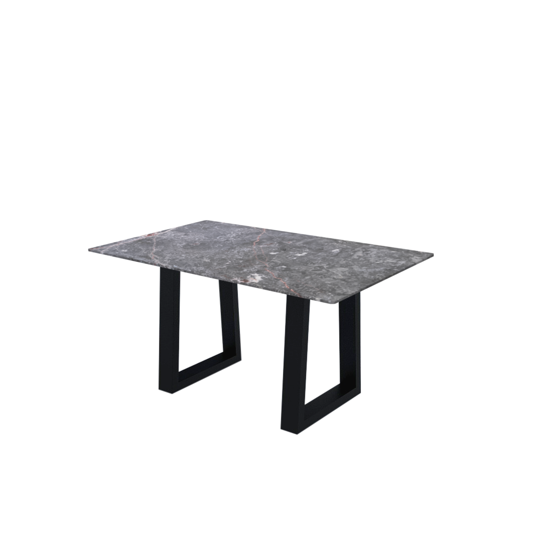 5ft Rectangular Perth Grey Natural Marble Dining Table