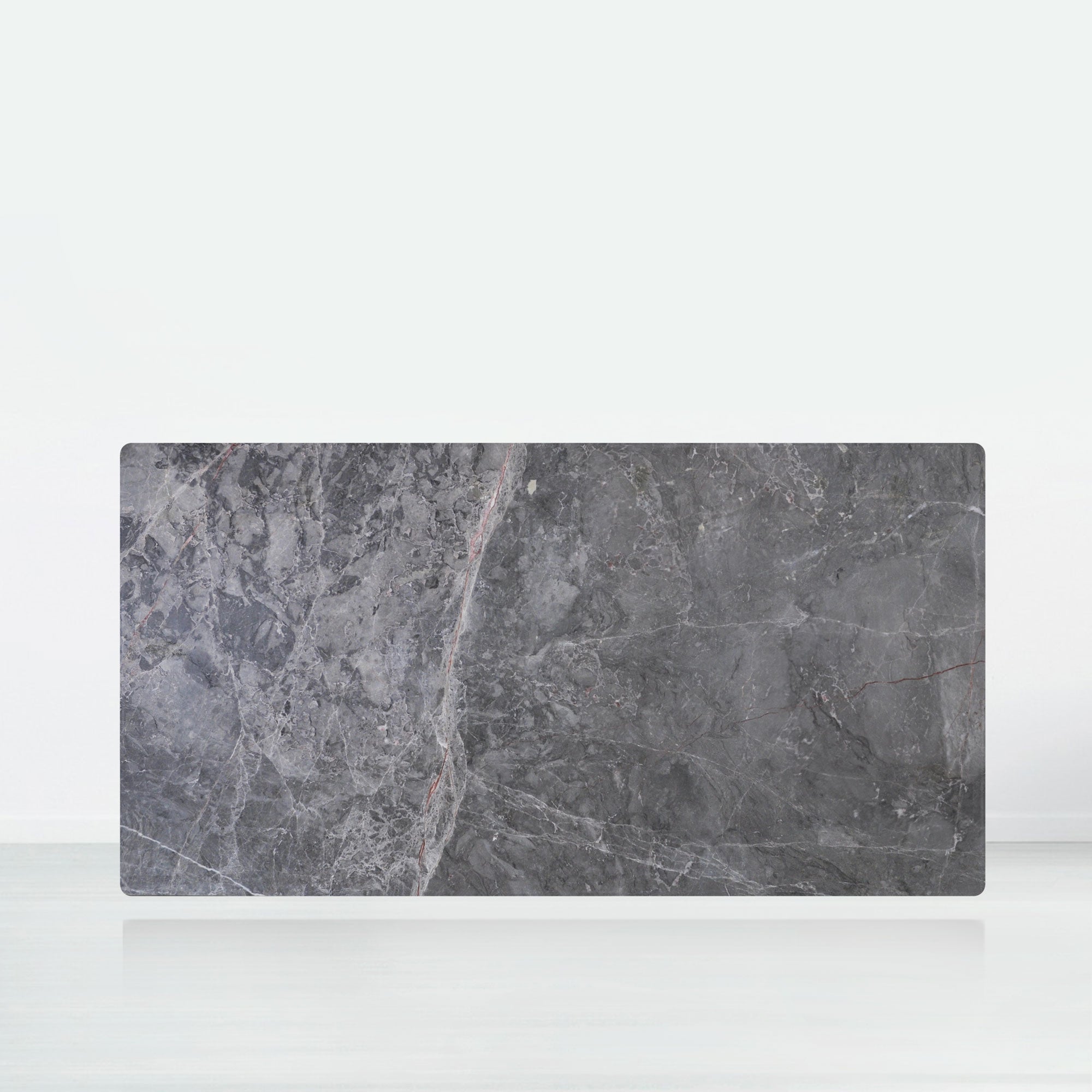 7ft Rectangular Perth Grey Natural Marble Dining Table