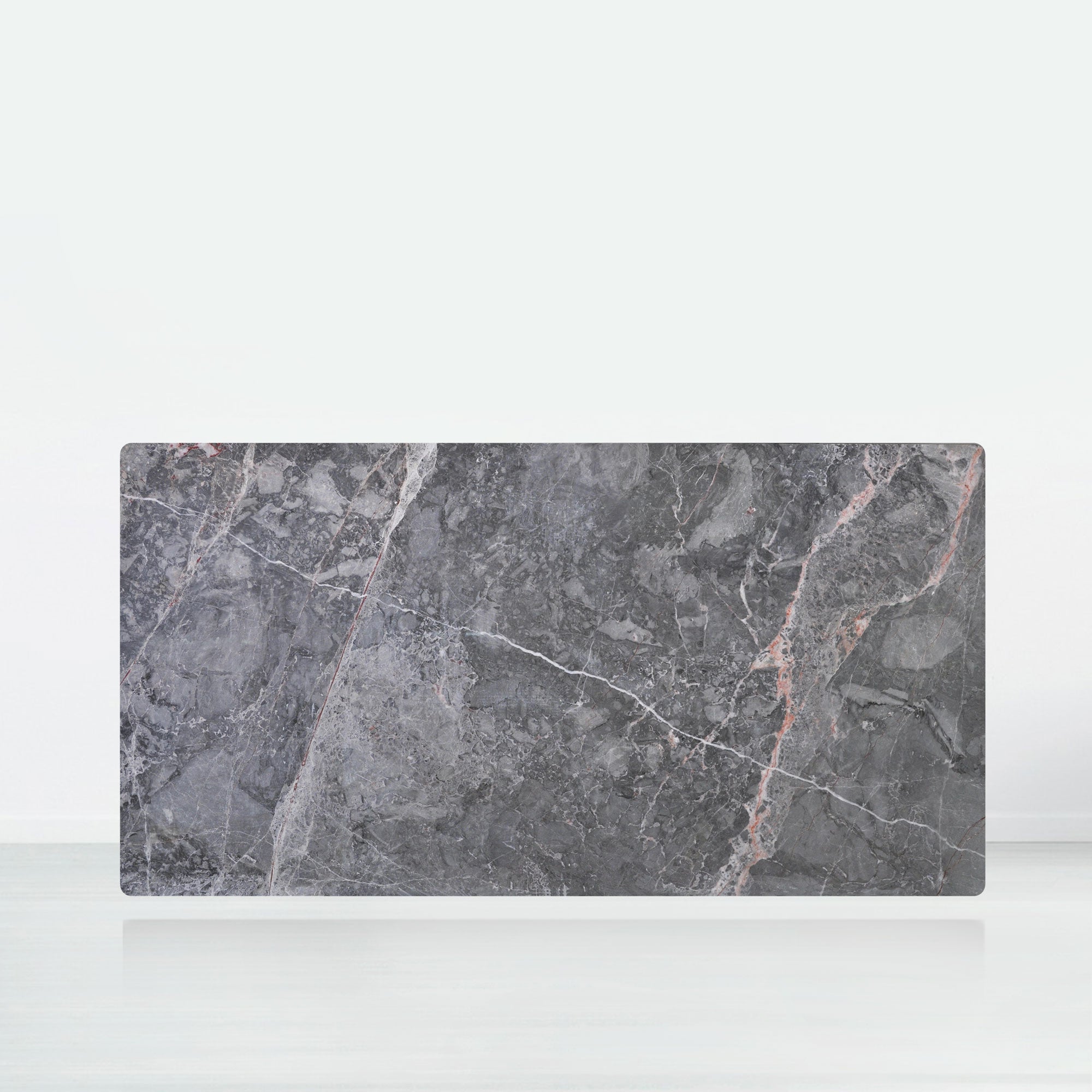 7ft Rectangular Perth Grey Natural Marble Dining Table