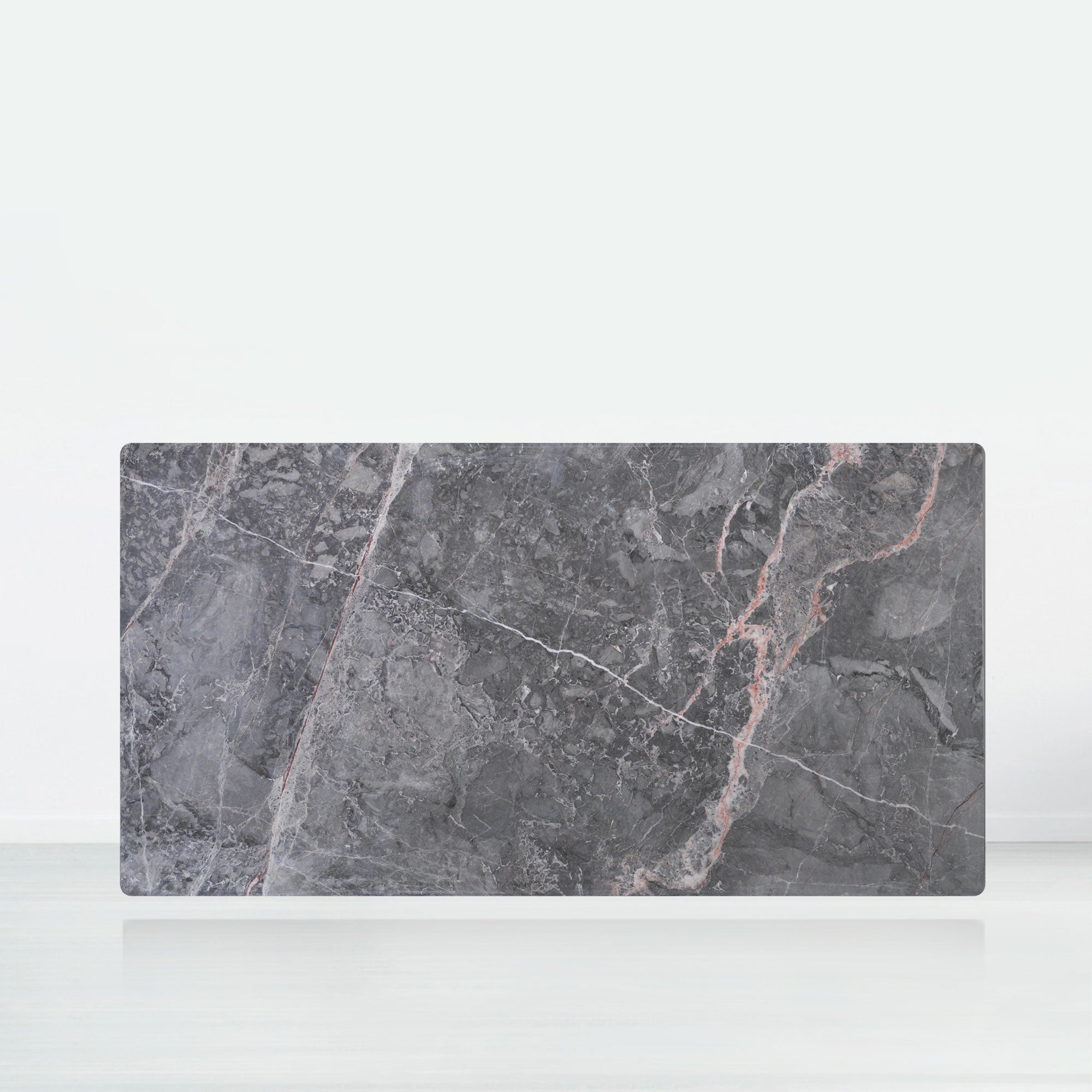 7ft Rectangular Perth Grey Natural Marble Dining Table