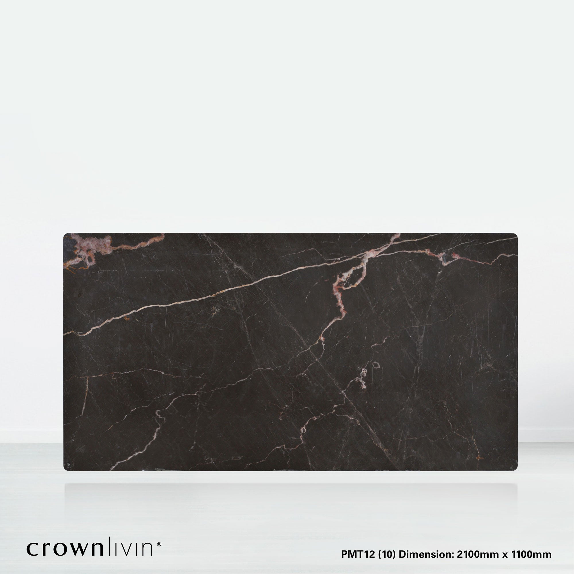 7ft Rectangular Coffee Mousse Natural Marble Dining Table