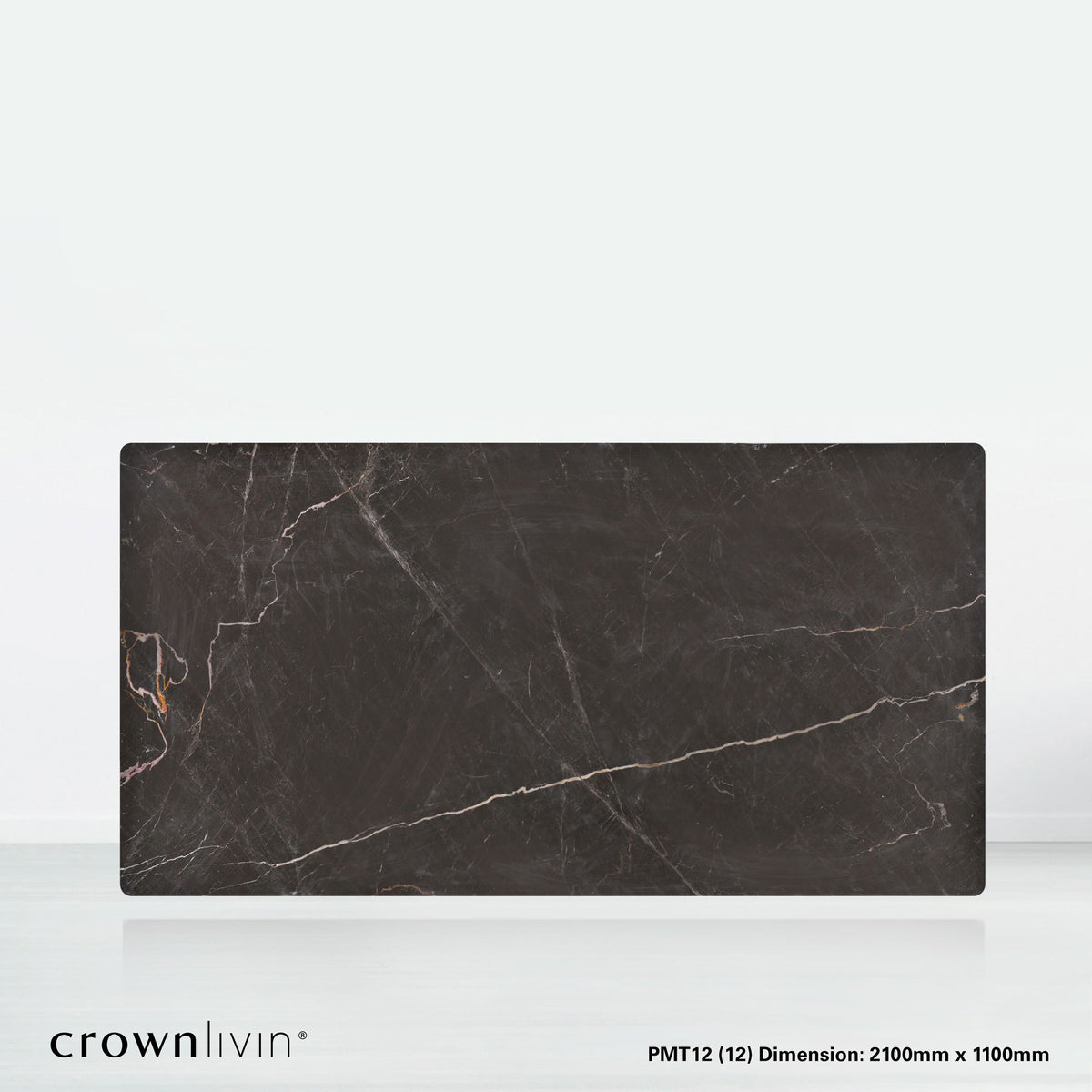 7ft Rectangular Coffee Mousse Natural Marble Dining Table