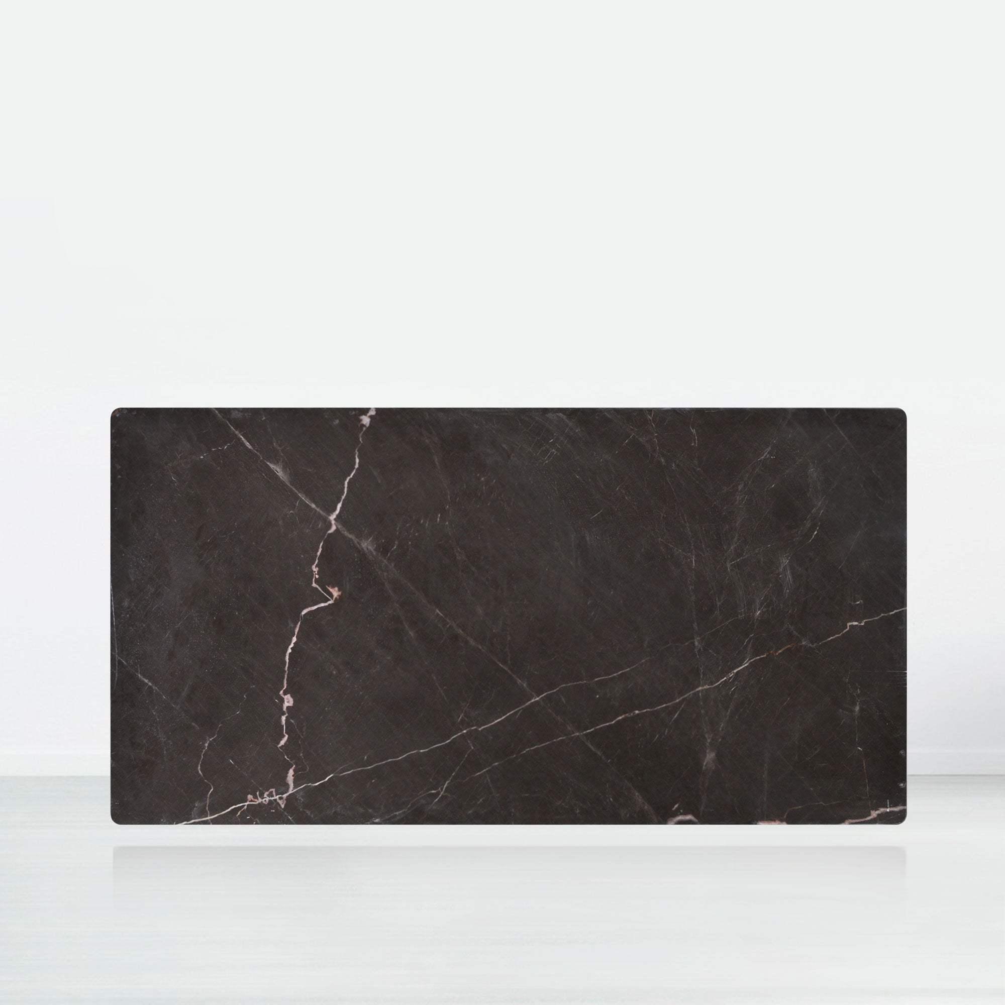 7ft Rectangular Coffee Mousse Natural Marble Dining Table