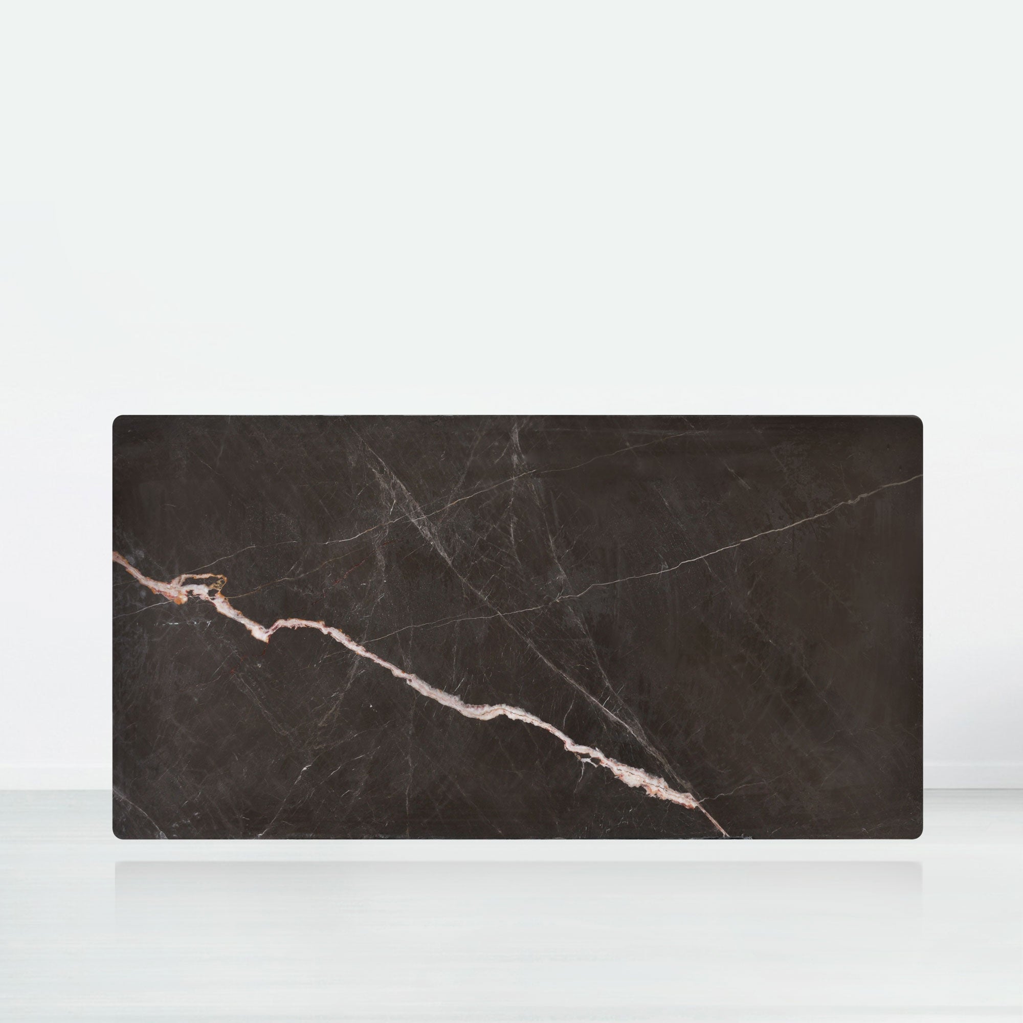 7ft Rectangular Coffee Mousse Natural Marble Dining Table