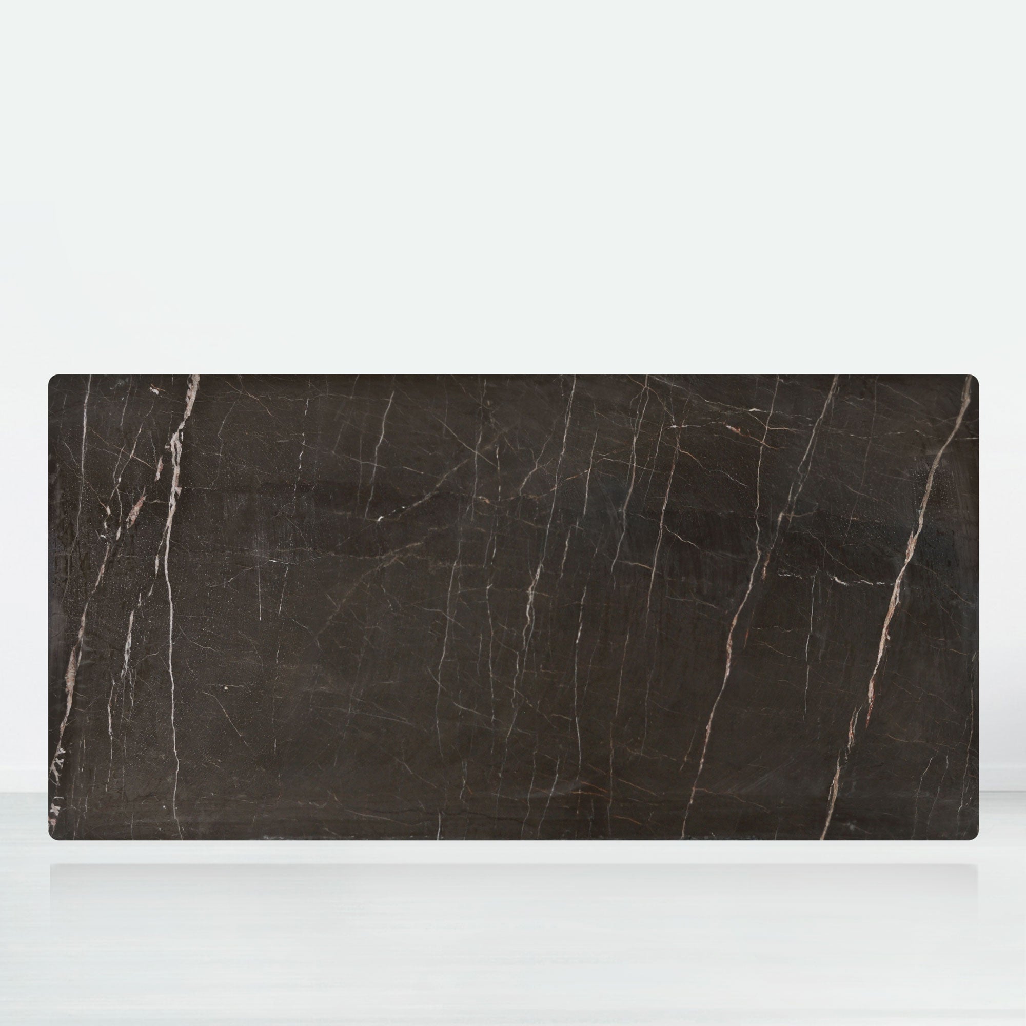 8ft Rectangular Coffee Mousse Natural Marble Dining Table