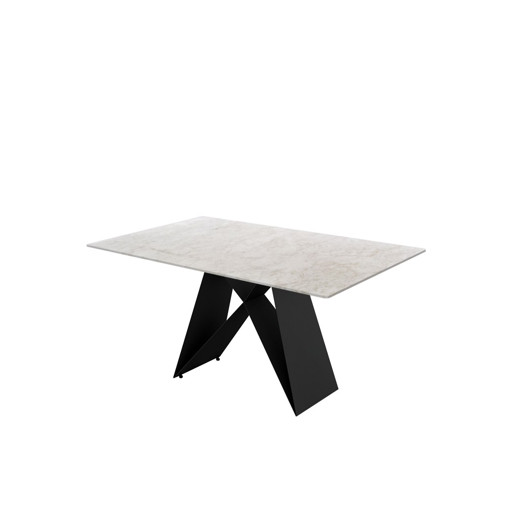5ft Rectangular Crema Marfil Natural Marble Dining Table