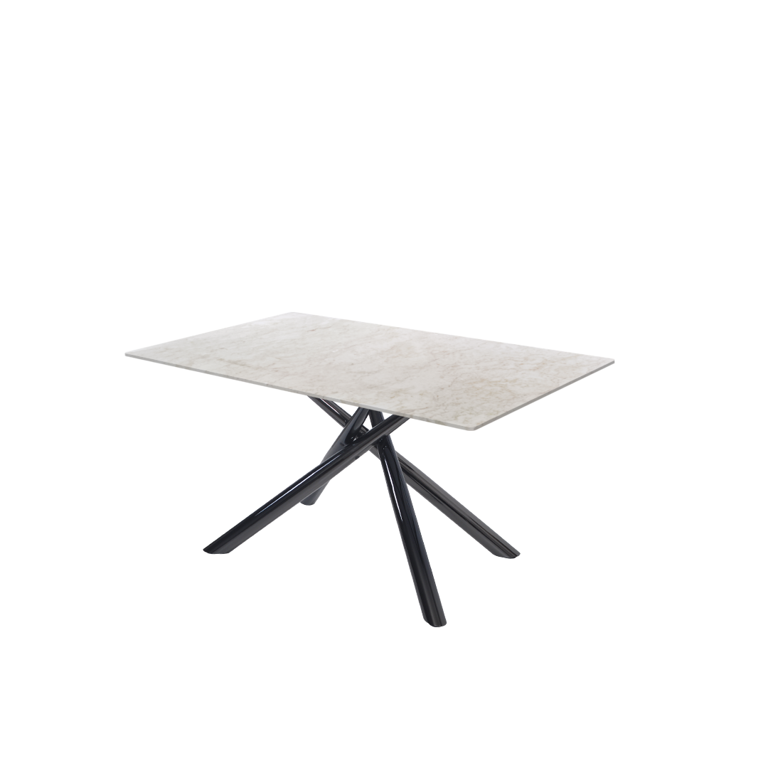 5ft Rectangular Crema Marfil Natural Marble Dining Table