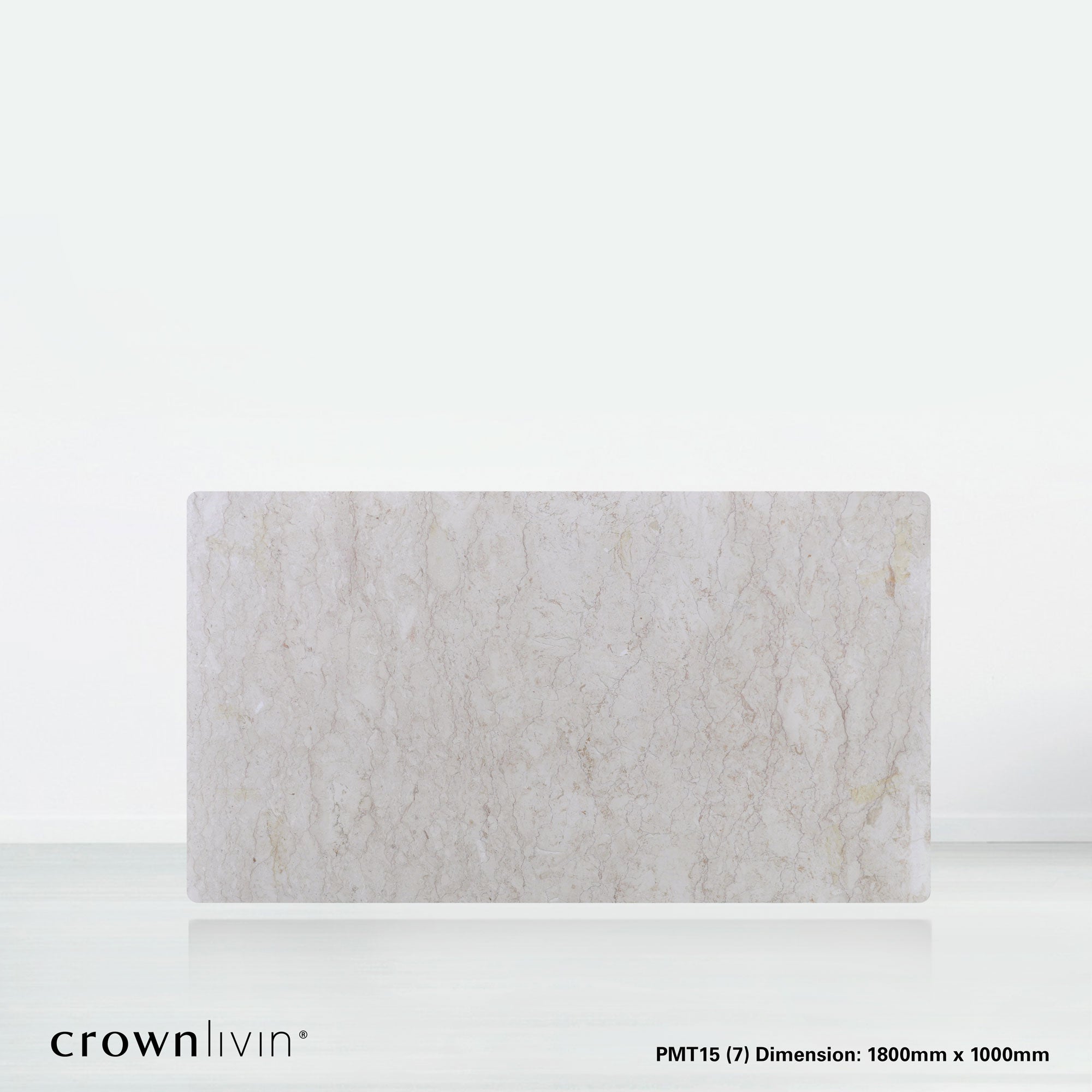 6ft Rectangular Crema Marfil Natural Marble Dining Table