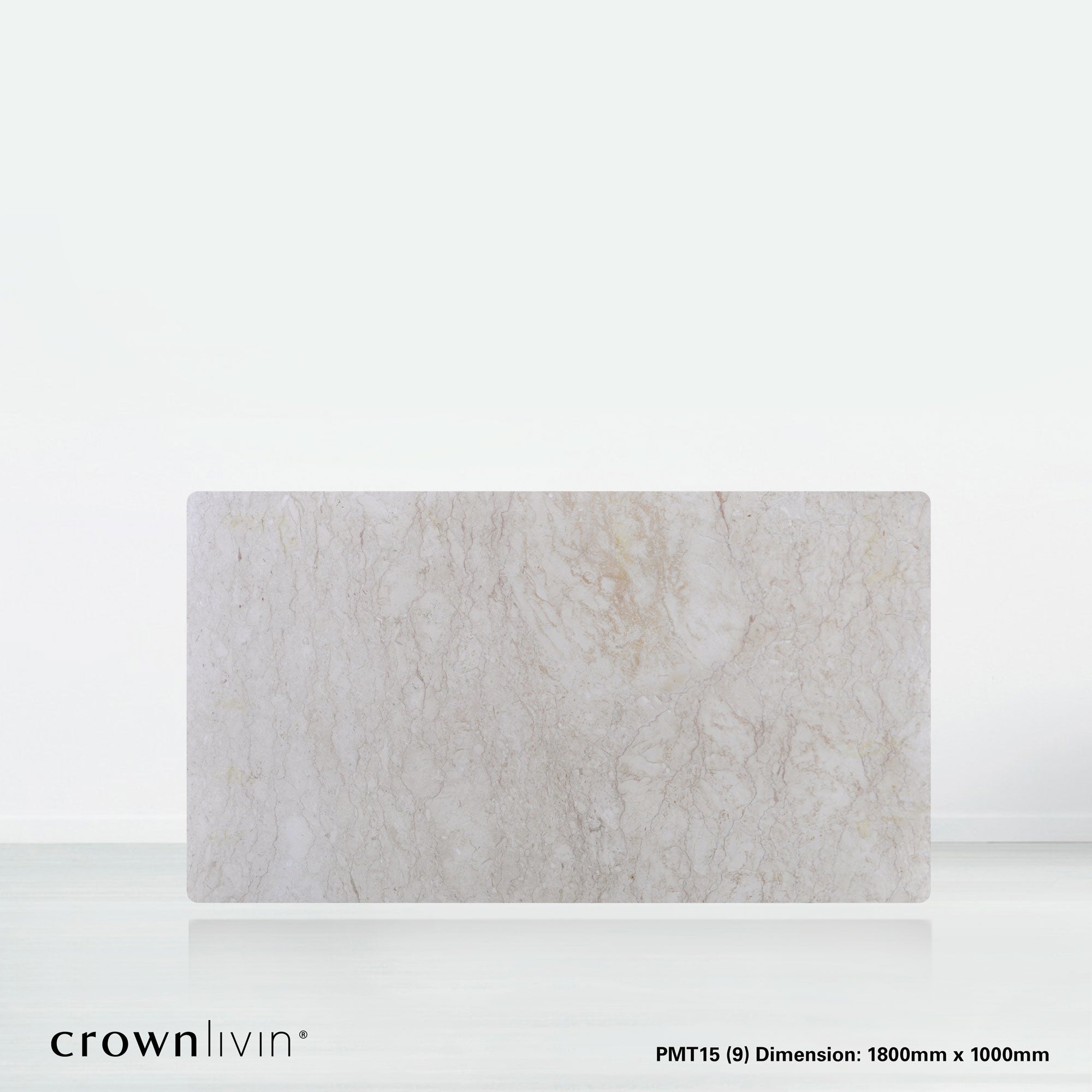 6ft Rectangular Crema Marfil Natural Marble Dining Table