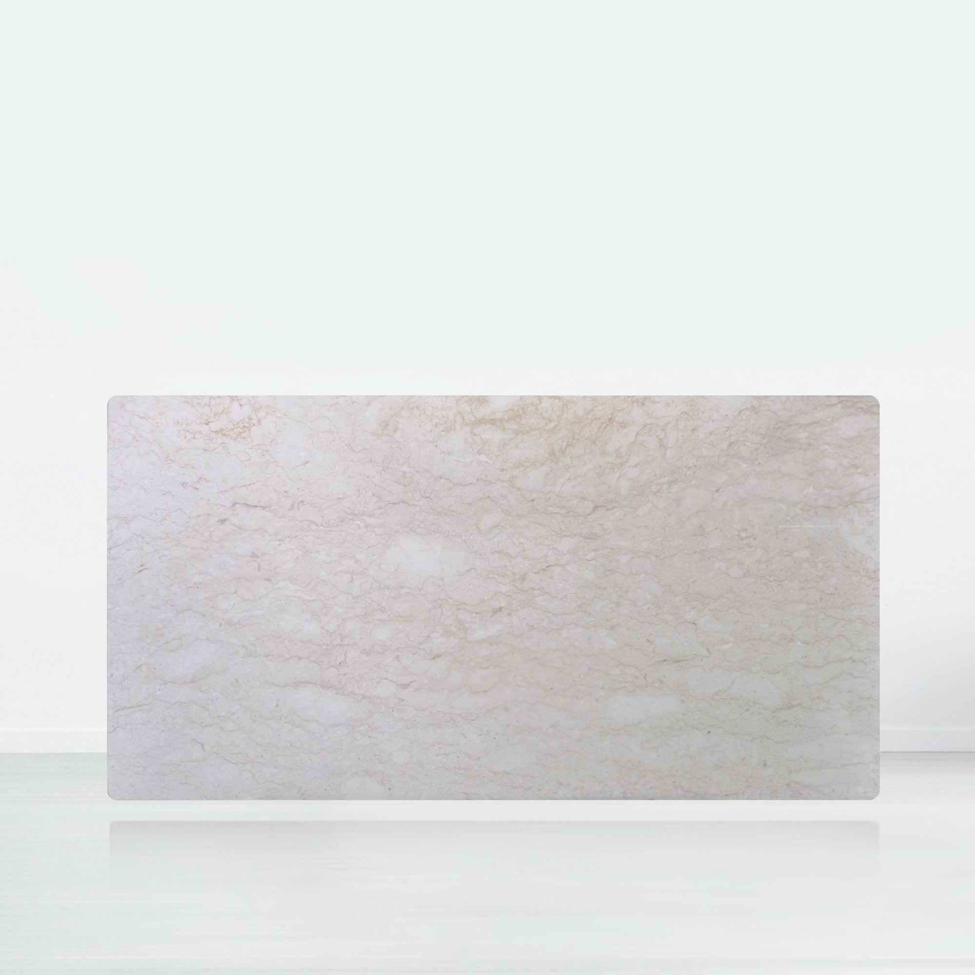 7ft Rectangular Crema Marfil Natural Marble Dining Table