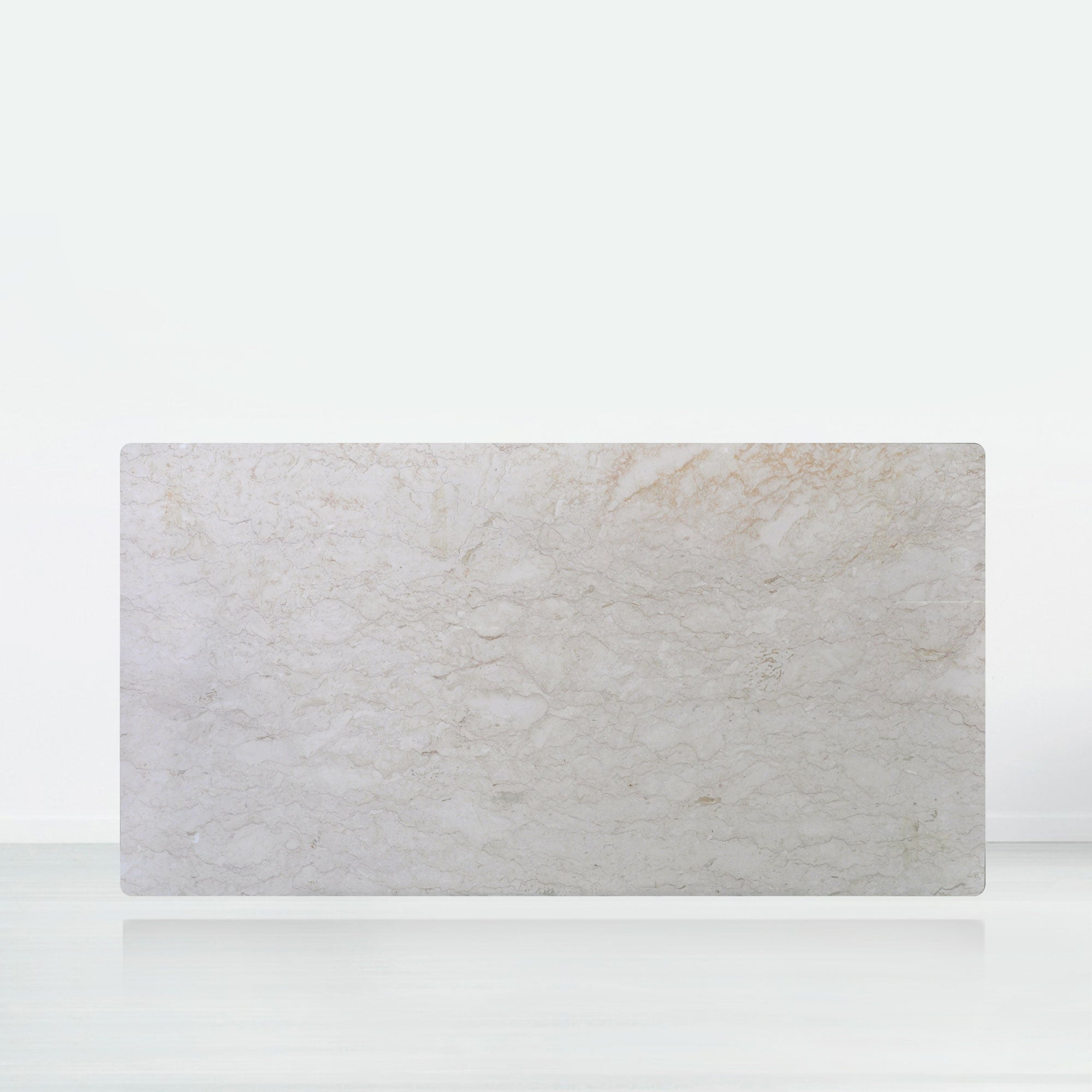 7ft Rectangular Crema Marfil Natural Marble Dining Table